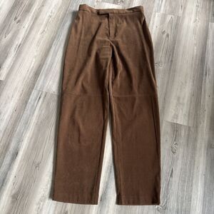 Vintage City life Petites Vegan Suede Camel Dress Pants Size 8P